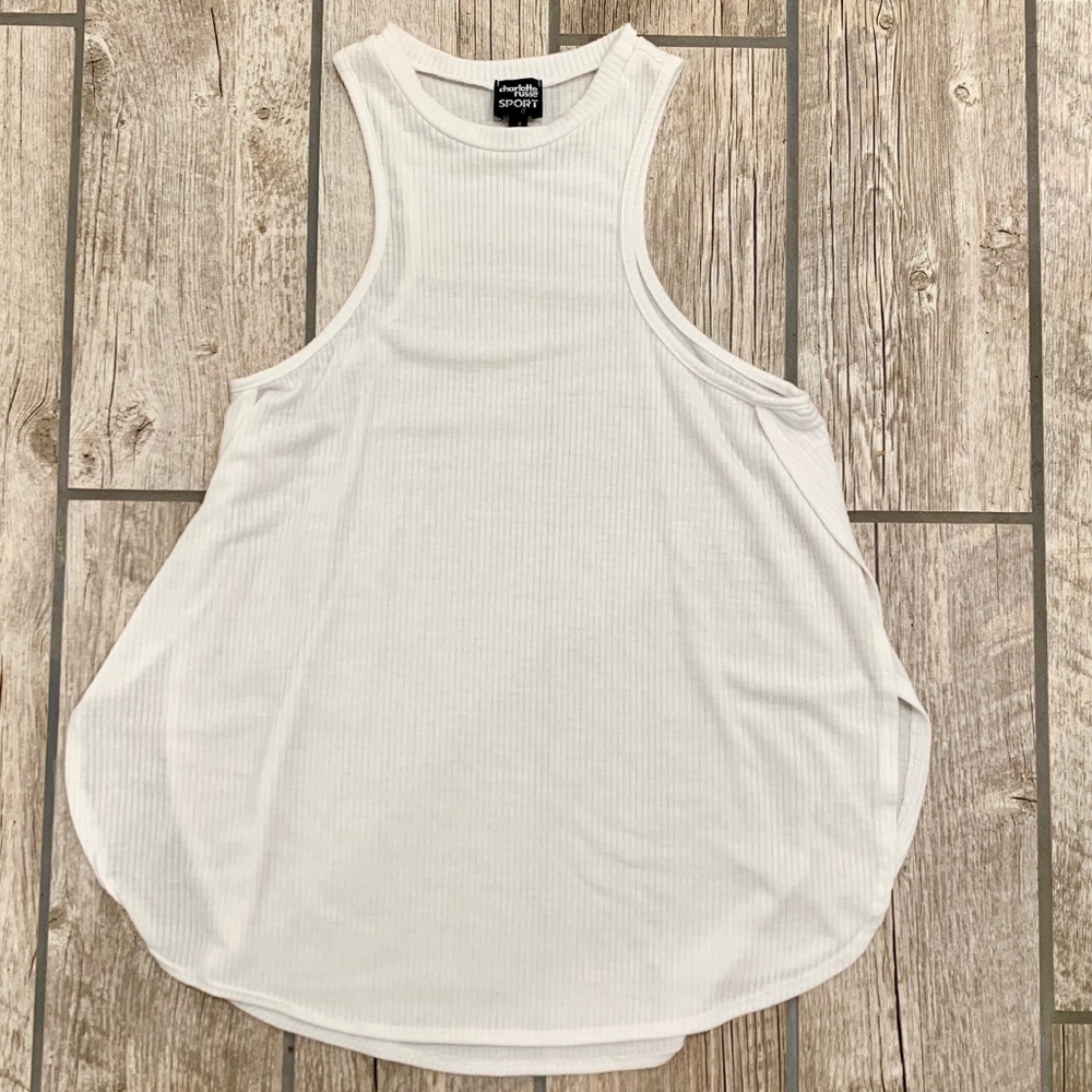 Racerback ribbed tank top